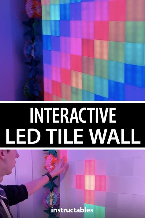 Interactive Decor Ideas, Diy Interactive Wall For Kids, Interactive Technology Installation, 3d Printing Ideas Classroom, Arduino Light Projects, Interactive Led Wall, Light Wall Ideas, Interactive Wall For Kids, Interactive Digital Wall