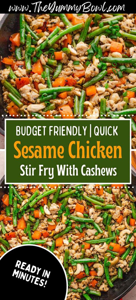 Enjoy a delicious Honey Sesame Chicken Stir Fry that's quick and easy to make! Packed with tender chicken, vibrant vegetables, and a sweet and savory sauce, this dish is perfect for a busy weeknight dinner. Ready in just 30 minutes! Sesame Chicken Bowls, Sesame Chicken Stir Fry, Healthy Sesame Chicken, Honey Sesame Chicken, Chicken Chow Mein, Potato Pasta, Honey Sesame, Pickled Veggies, Sesame Chicken