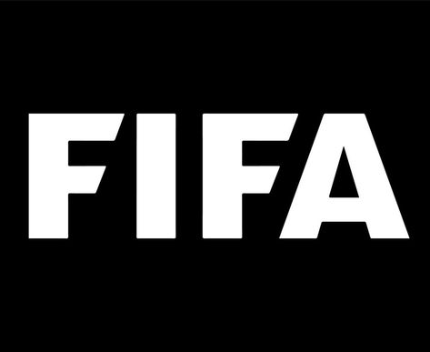 Fifa official Logo White Symbol Design Vector Abstract Illustration with Black Background Fifa Logo, Fifa Online, White Symbol, Abstract Illustration, Online Logo, Symbol Design, Design Vector, Fifa, Black Background