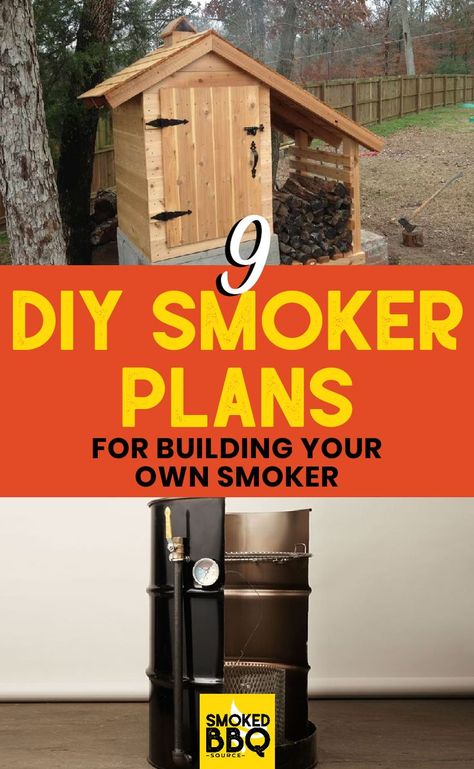 Smokehouse Plans, Homemade Smoker Plans, Build Your Own Smoker, Smokehouse Ideas, Build A Smoker, Backyard Smokers, Bbq Diy, Ugly Drum Smoker, Smoker Grill Recipes