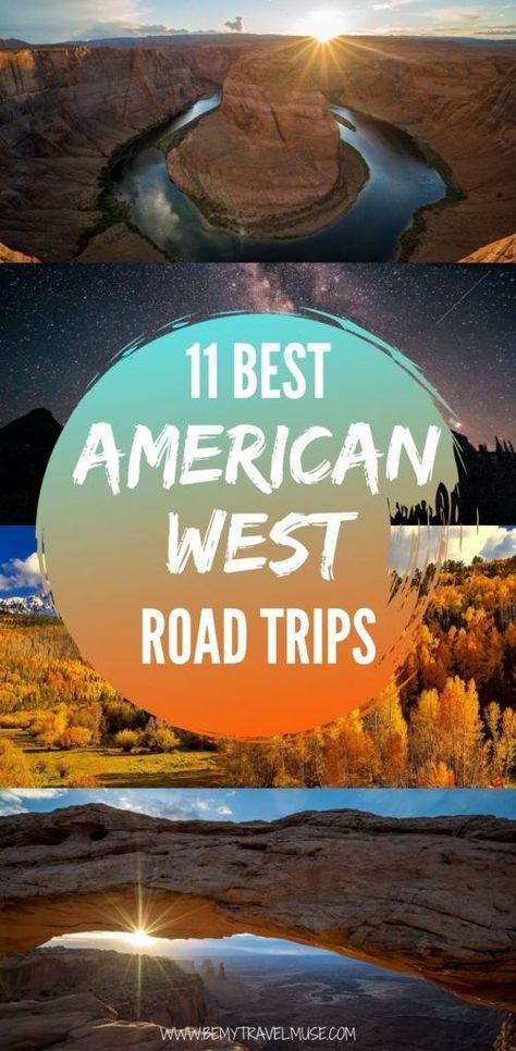 Here are the 11 best American West road trips, with the best stops and complete itineraries to help you plan your journey. Drive through California, Nevada, Utah, Arizona, Idaho, Montana, Wyoming, Oregon, Washington, Colorado, and New Mexico and enjoy all of the beautiful, photography worthy stops! Best Road Trips, Arizona Road Trip, Utah Road Trip, American Road, National Park Road Trip, Oregon Washington, Road Trip Adventure, American Road Trip, Road Trip Hacks