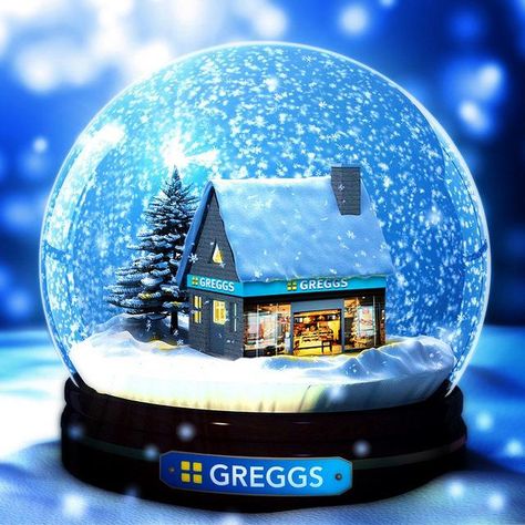 Greggs launches Christmas advent calendar - How to get your hands on one Snowball Glass, I Will Not Lose, Christmas Objects, Christmas Snowball, Trees House, Winter Snow Globe, Red Backdrop, Globe Art, Christmas Advent Calendar