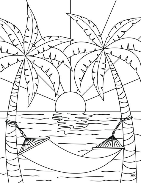 Choose from a wide variety of beach coloring pages perfect for endless fun on those long summer days. Print from home. 100% FREE! Coloring Book Trend, Coloring Sheets Summer, Beachy Coloring Pages, Pura Vida Coloring Pages, Free Beach Coloring Pages, Beach Colouring Pages, Pictures To Colour In, Blank Coloring Pages Aesthetic, Preppy Coloring Pages Free Printable