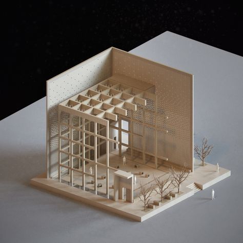 FRANCESCO BONANOMI, Michael Goldoni, RICCARDO BOVO · LOOKING UP · Divisare Maquette Architecture, Structural Model, Concept Models Architecture, Architecture Concept Diagram, Architectural Model, Wood Architecture, Kiosk Design, Arch Model, Architecture Model Making