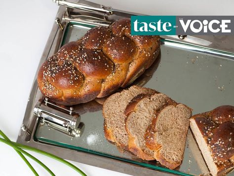 Whole-Wheat Challah | Recipes Whole Wheat Challah Recipe, Wheat Germ, Holiday Menus, Electric Mixer, Challah, White Flour, Latest Recipe, Whole Wheat Flour, Cookie Sheet