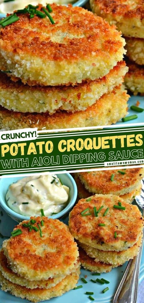 Fried Mashed Potato Patties, Mashed Potato Croquettes, Potato Croquettes Recipe, Roadhouse Recipes, Dove Cote, Potato Croquette Recipe, Mashed Potato Patties, Easter Dinner Ideas, Mashed Potato Cakes