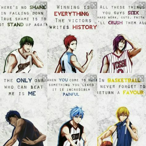 Generation of miracle and thier mind. Generation Of Miracles Wallpapers, Kurokuno Basketball, The Generation Of Miracles, Anime Quotes About Life, Vorpal Swords, Anime Motivation, Kurokos Basketball, Kuroko Basketball, Kuroko No Basket Characters