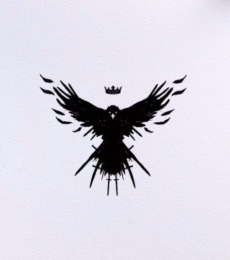 Cool Raven Tattoos, Raven Silouhette Tattoo, Three Eyed Raven Game Of Thrones, Raven Queen Tattoo, Evil Raven Tattoo, Raven Tattoo Minimalist, Raven Logo Design Ideas, Crow Tattoo Design Ravens, Three Eyed Raven Tattoo