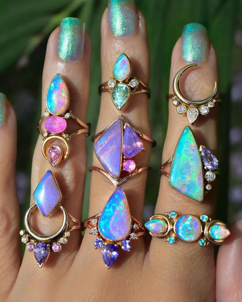 My Mother’s Day sale just launched and the code was sent to mail subscribers! let me know if you have any questions- there are so many gorgeous opal rings and pendants and earrings included! I’ve traveled and scoured the earth for to find the most special stones so that I could create these pieces that are waiting for someone just as special to treasure them forever 🌅 Check out my recent posts for full descriptions of each Talisman Ring and their unique alchemy 💫 Australian Opal Jewelry ... Mystical Round Opal Jewelry, Spiritual Jewelry Opal, Unique Multi-stone Opal Jewelry, Luxury Elegant Opal Gemstones, Crystal Engagement Rings, Alchemy Jewelry, Australian Opal Jewelry, Gemstone Stacking Ring, Artisan Jewelry Handmade