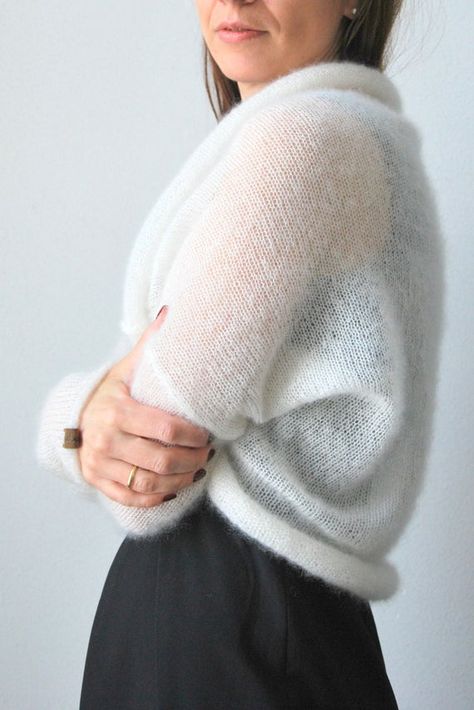 Bolero shrug bolero mohair bolero wedding sweater bridal | Etsy Mohair Bolero, Mohair Shrug, Wedding Sweater, Bridal Sweater, Bridal Coat, White Shrug, Bolero Pattern, Wedding Bolero, Long Sleeve Shrug