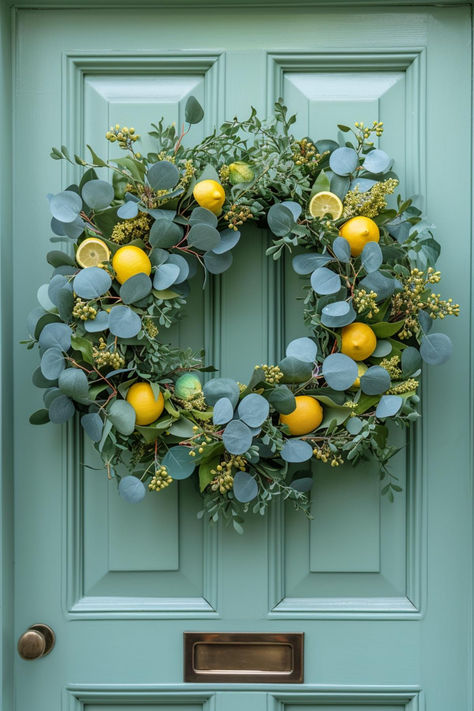 32 Gorgeous Summer Wreath Designs to Welcome the Sunny Season Summer Wreath Ideas, Summer Door Decorations, Beautiful Door Wreaths, Wreath Indoor, Sunny Season, Summer Front Door Wreath, Diy Xmas Gifts, Summer Door Wreaths, Summer Christmas