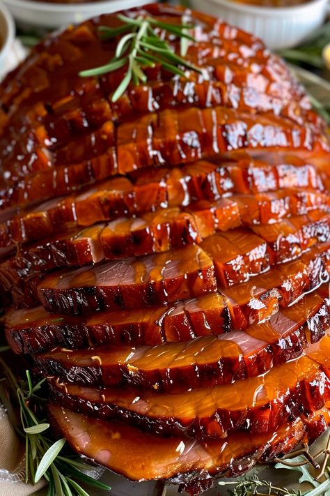 Slow Cooker Honey Glazed Ham Honey Ham Glaze Recipe Crockpot, Slow Cooker Honey Glazed Ham, Maple Honey Glazed Ham, Crock Pot Honey Ham, Fall Ham Recipes, Slow Cooker Honey Ham, Smoked Ham Roast Recipes Crock Pot, Glazed Ham In Crockpot, Smoked Ham Crockpot Recipe