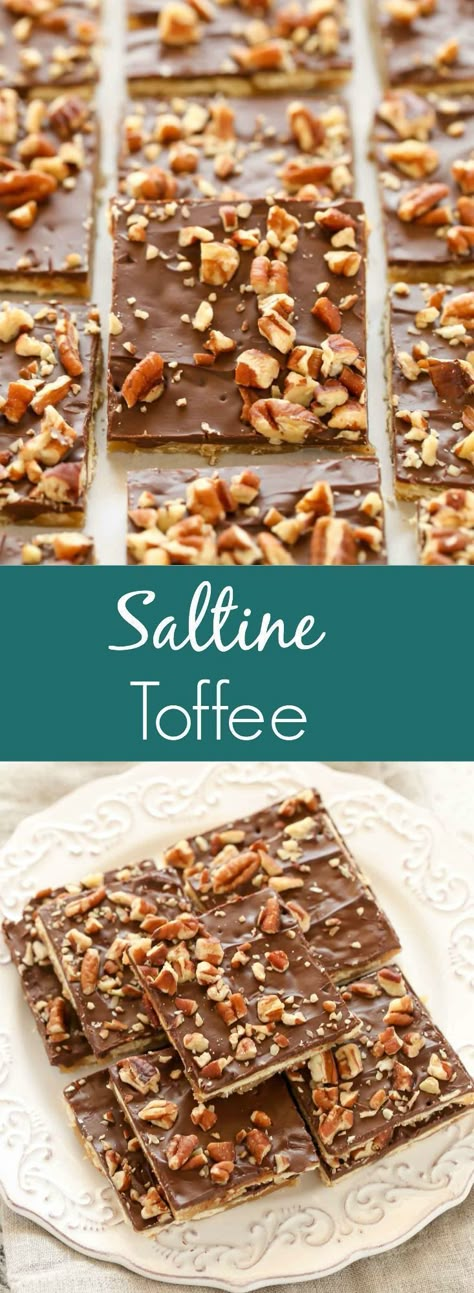 Toffee Dessert, Live Well Bake Often, Easy Toffee, Bark Candy, Saltine Toffee, Fire Crackers, Hot Chocolate Fudge, Easy Candy Recipes, Homemade Toffee