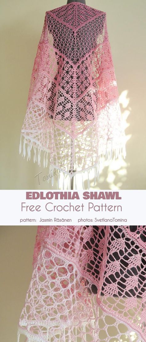 Crochet Shawl Free, Crocheted Shawl, Confection Au Crochet, Pola Amigurumi, Crochet Shawl Pattern Free, Shawl Crochet, Crochet Bolero, Crochet Shawls And Wraps, Crochet Design Pattern