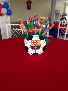 #party#barcelona Barcelona Birthday Party Ideas, Barcelona Soccer Party, Neymar Birthday, Barcelona Party, Soccer Baby Showers, Messi Birthday, Soccer Snacks, Soccer Theme Parties, Soccer Birthday Parties