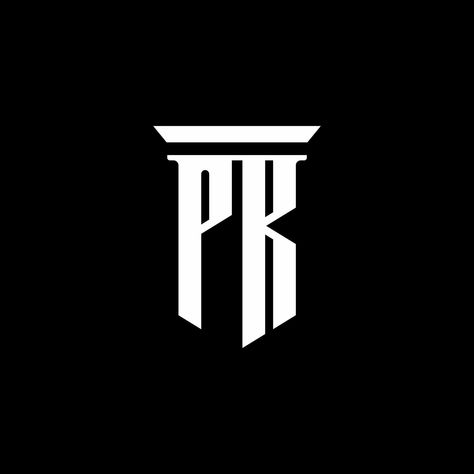 PK monogram logo with emblem style isolated on black background Pk Editing Logo, Pk Logo, Manchester United Logo, Management Logo, Editing Tricks, Monogram Logo Design, Photo Editing Tricks, Wealth Management, Monogram Logo