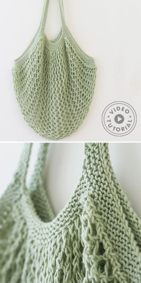 The Market Bag Free Knitting Pattern Knitting Tote Bag Pattern, Quick Knitting Projects, Tote Crochet, Knitting Bag Pattern, Knitting Tote Bag, Knitting Tote, Bag Pattern Free, Crochet Market Bag, Free Knitting Patterns