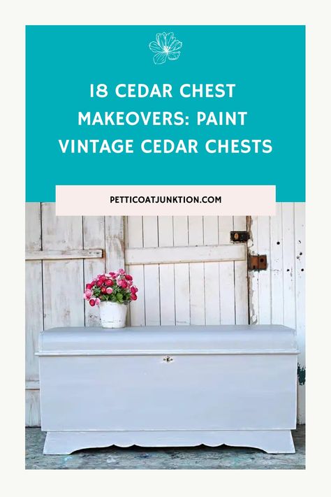 18 Cedar Chest Makeovers: Paint Vintage Cedar Chests Vintage Cedar Chest, Cedar Chest Redo, Painted Cedar Chest, Chest Makeover, Ideas For Painting, Chest Ideas, Layer Paint, Cedar Chest, Upcycled Home Decor