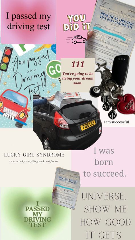 i will pass my driving test. third times the charm Pass My Driving Test, Passed Driving Test, Vision Board Manifestation, Manifestation Affirmations, I Passed, Manifestation Quotes, Driving Test, Live For Yourself, Dream Life