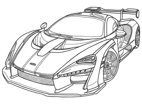 Coloring Car, Mclaren Drawing, Car Coloring Pages, Mclaren Senna, Cars Drawing, Car Drawing, Sports Car Coloring Pages Free Printable, Lamborghini Coloring Pages, Corvette Coloring Pages Free Printable