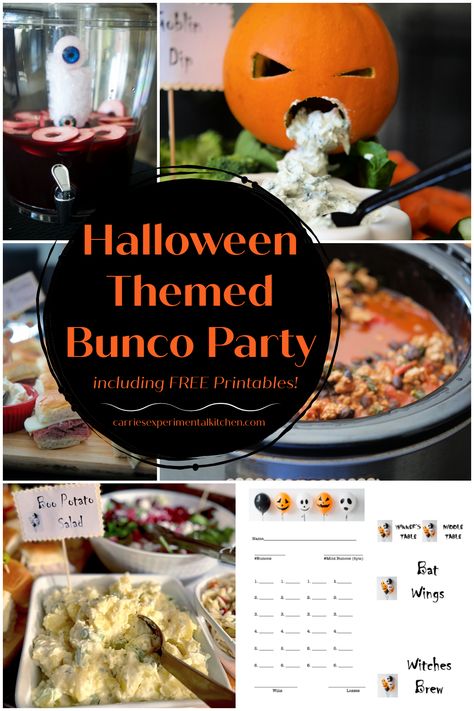 Bunco Food Ideas, Bunco Party Ideas, Bunko Food, Bunco Snacks, Bunco Party Themes, Bunco Prizes, Bunco Food, Halloween Bunco, Bunco Themes