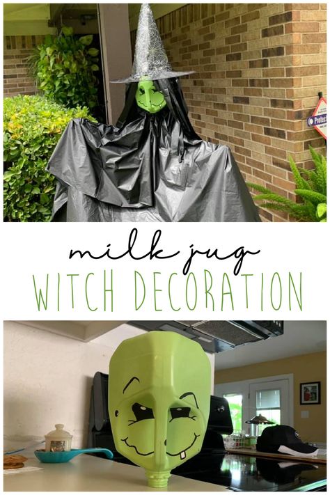 Halloween Milk Jugs, Outdoor Witch, Witch Tree, Witch Decorations, Bolo Halloween, Halloween Camping, Scary Halloween Decorations Diy, Halloween Diy Outdoor, Halloween Outside