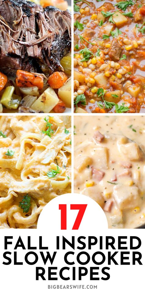 Are you in love with your slow cooker? If so, you're going to go crazy over these amazing Fall Inspired Slow Cooker Recipes! Not totally in love with your slow cooker? After you make these recipes you will be!! Slow Cooker Recipes Family, Fall Slow Cooker, Chicken Breast Dishes, Fall Slow Cooker Recipes, Chicken Main Dish Recipes, Fall Crockpot Recipes, Slow Cooker Casserole, Crock Pot Inspired Recipes, Slow Cooker Dinner Recipes