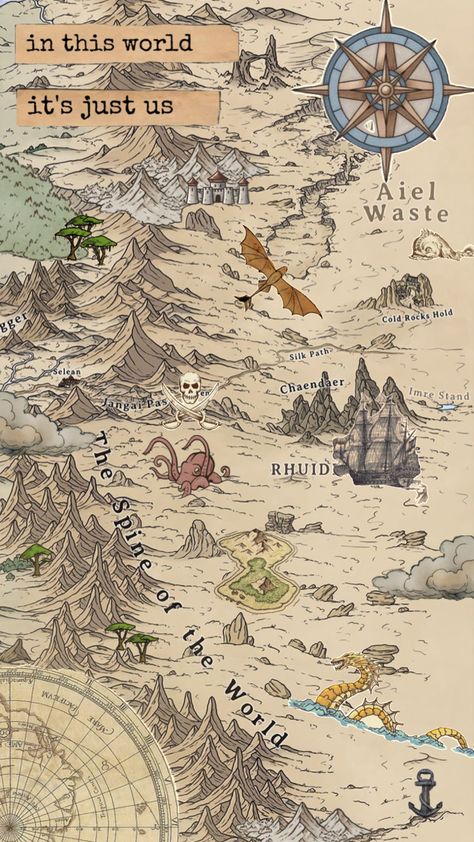 I rlly love maps #vintage #vibes #wallpaper #map #pirate #fantasy #quotes #art Treasure Map Drawing, Real Treasure Maps, Cartography Art, Maps Aesthetic, Phoenix Artwork, Cartography Map, Map Sketch, Fantasy Map Making, Pirate Treasure Maps