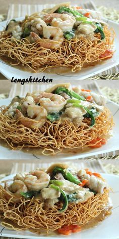 Finally, a break from all the readings and writings! Well there isn't really a break, I am just declaring one myself lol. Here comes my n... Cantonese Chow Mein Recipe, Noddle Recipes, Chinese Seafood, Crispy Noodles, Chow Mein Recipe, Asian Noodle Recipes, Chinese Noodles, Asian Noodles, Malaysian Food