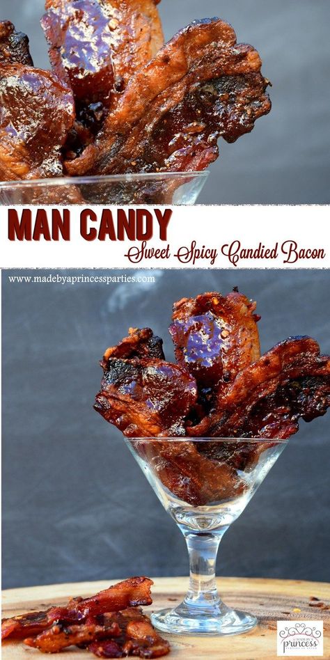 Man Candy Sweet Spicy Candied Bacon Recipe Pin It Candied Bacon Recipe, Bacon Recipe, Dessert Aux Fruits, Candy Sweet, Candied Bacon, Jalapeno Poppers, Bacon Recipes, Man Candy, Sweet And Spicy