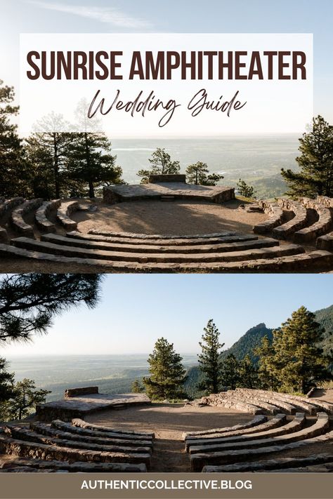 Sunrise Amphitheater Wedding Venue in Boulder Colorado Outdoor Amphitheater Wedding, Sunrise Amphitheater Boulder Wedding, Sunrise Amphitheater Wedding, Wedding Amphitheater, Amphitheater Wedding, Colorado Fall Wedding, Boulder Wedding, Colorado Fall, Smallest Wedding Venue