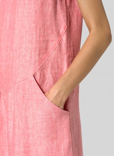 Linen Dresses Elegant, Office Wear Women Work Outfits, Linen Summer Outfits, Linen Dress Pattern, Vivid Linen, Pink Look, Cotton Blouse Design, Mode Kimono, Blouse Casual Fashion