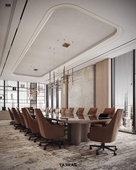 Luxurious Meeting Room Office, Conference Ceiling Design, Office Conference Table Design Modern, Meeting Room Luxury Design, Boardroom Ceiling Design, Meeting Room Ceiling Design, Conference Room Ceiling Design, Luxury Meeting Room Design, Luxurious Meeting Room