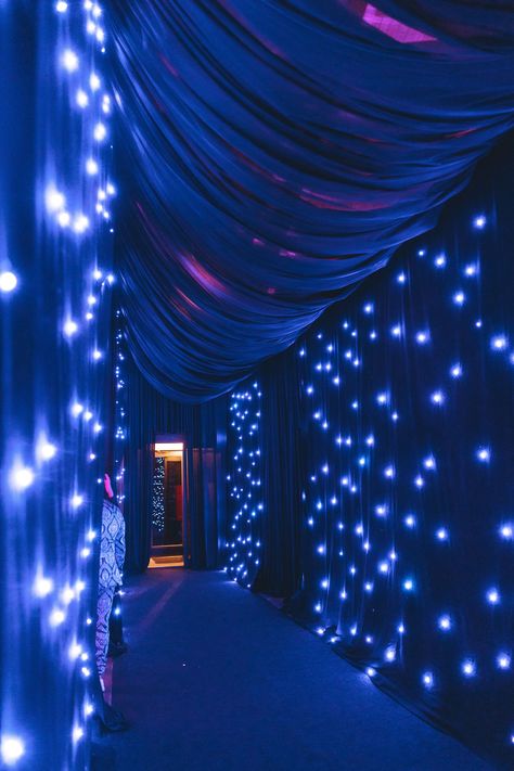 Midnight Memories Prom Theme, Galaxy Event Theme, Star Theme Decorations, Cosmic Prom Theme, Prom Theme Under The Stars, Lots Of Balloons, Space Prom Decorations, Night Club Prom Theme, Night Sky Decorations Party