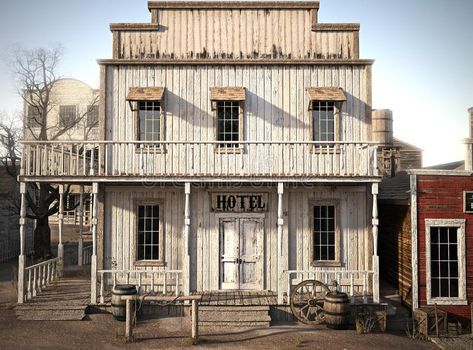 Cowboy Town, Old West Saloon, Old Western Towns, Old West Town, Western Saloon, Western Hotel, Old Western, Hotel Exterior, Town Building