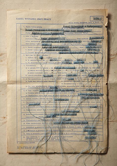 stitch text 타이포그래피 포스터 디자인, Paper Embroidery, Visual Poetry, Text Art, Embroidery Ideas, Stitching Art, Altered Books, Textile Artists, Artist Books