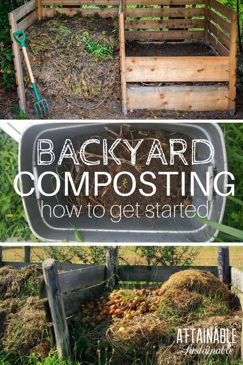 Backyard composting for beginners. How to transform kitchen and yard waste into natural fertilizer for your homestead vegetable garden. Backyard Composting, Composting For Beginners, Plant Vegetables, Garden For Beginners, Vegetable Garden For Beginners, Vegetable Garden Ideas, Natural Fertilizer, Backyard Vegetable Gardens, Organic Vegetable Garden