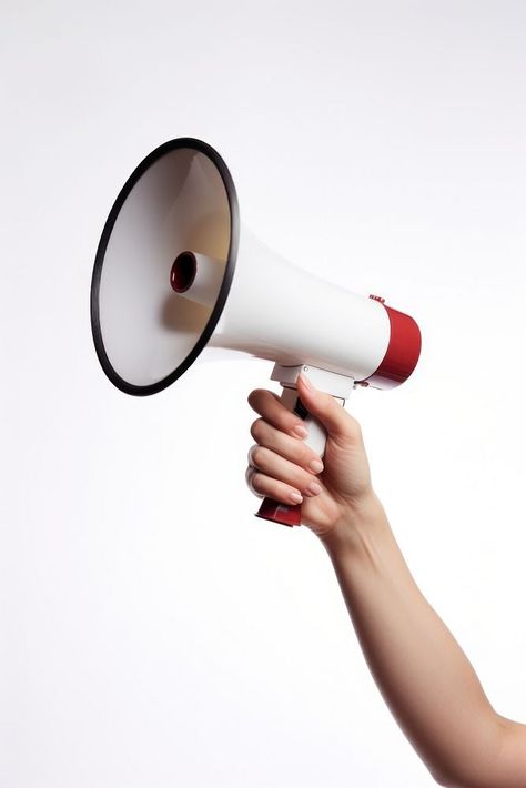 Megaphone holding hand white background. AI generated Image by rawpixel. | premium image by rawpixel.com / Tung Mega Phone, Watercolor Scenes, Robot Hand, Superflat, Fear Of Flying, 80th Birthday Party, Light Background Images, Cute Little Puppies, Monster Design