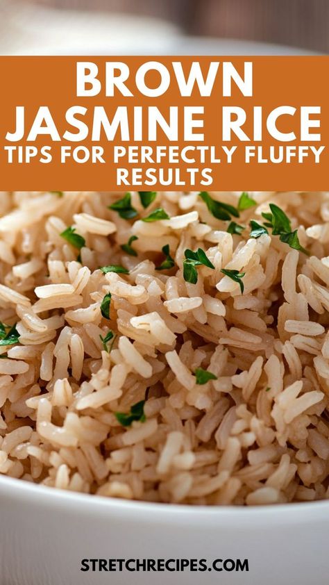 Cooking brown jasmine rice doesn’t have to be a mystery! In my blog post, I break down the differences between regular brown rice and brown jasmine rice and provide simple methods to cook it perfectly, whether on the stove, in the microwave, or using an Instant Pot. Save this guide and click through for foolproof guide! How To Cook Brown Basmati Rice, Brown Rice Stovetop, How To Cook Brown Rice On The Stove, Recipes For Brown Rice, Jasmine Rice Stovetop, How To Cook Brown Rice, Brown Rice Recipes Easy, Brown Rice Recipes Healthy, Perfect Brown Rice