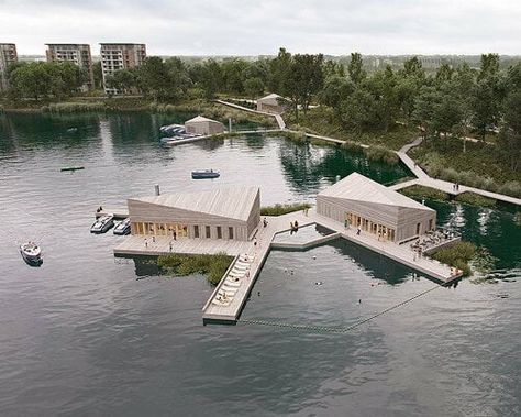 Waterfront Architecture, Vincenzo De Cotiis, Water Architecture, Floating Architecture, Open Architecture, Forest Photos, Floating House, Architect Design, Central Park