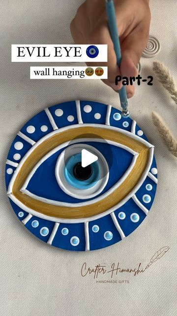 Himanshi | Handmade Gifts & decor 🎁 on Instagram: "Part-2 of evil eye lippan art 🧿🫶 For part one visit @crafter_himanshi   Dm for orders🫶🧿 Take inspiration but don’t copy   #evileyelippanart #evileyelippan #evileyeprotection #evileye #evileyehanging #evileyehangings #evileyemandala #evileyemandalaart #lippanartmaking #lippanartwalldecor #lippanartwallhanging #evileyewallart #evileyedecor #evileyedecorationshome #jaipursmallbusiness #jaipursmallbusinessowner #smallbusinesssupport #smallbusinessgrowth" Evil Eye Lippan Art, Evil Eye Art Painting, Evil Eye Decoration, Evil Eye Art, Small Business Growth, Lippan Art, Card Drawing, Diy Creative Crafts, March 17