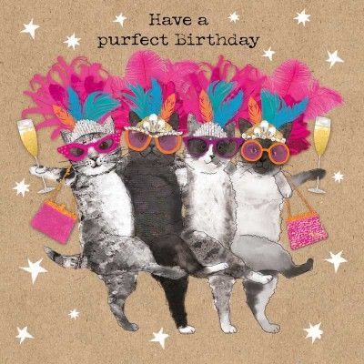 Silly Happy Birthday, Happy Birthday Wishes For Her, Cat Birthday Wishes, Happy Birthday Funny Humorous, Happy Birthday Illustration, Happy Birthday Cat, Funny Happy Birthday Wishes, Birthday Card Sayings, Bday Wishes