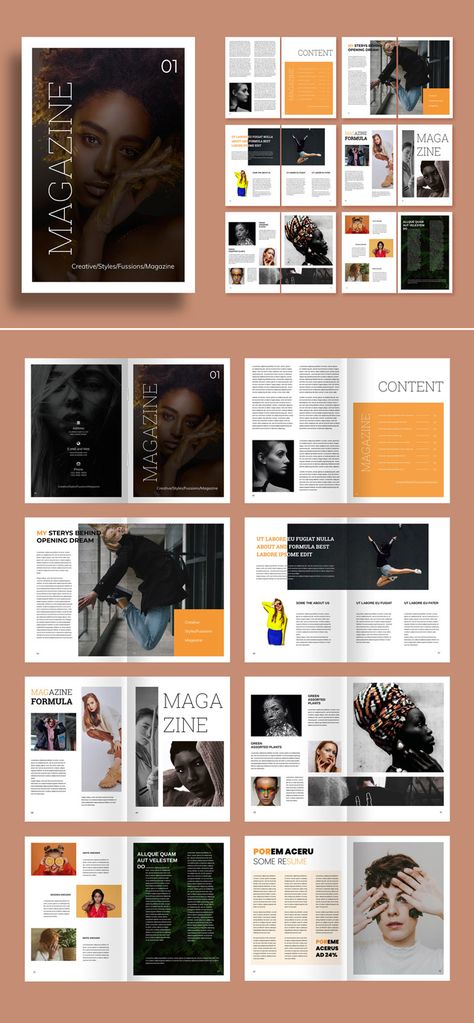 Free Magazine Template, Photoshop Editorial, Indesign Poster, Free Indesign Templates, Magazine Example, Indesign Magazine, Adobe Indesign Ideas, Magazine Pages Design, Indesign Ideas