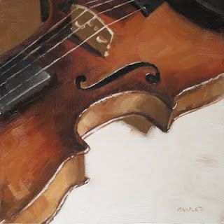 Michael Naples, Violin Detail, 2011, Oil on 1/4" Board, Approx 6"x6" Violin Painting Aesthetic, Violin Art Painting, Music Drawing Ideas, Viola Painting, Instrument Painting, Toddler Music, Violin Painting, Drawing Ideas Sketch, Harmony Music