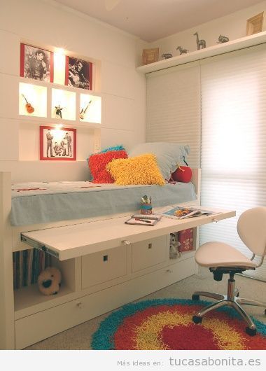 Diy Space Saving, Space Saving Desk, Small Room Design, Bed Desk, Space Saving Furniture, Teen Bedroom, Dream Rooms, Design Case, New Room