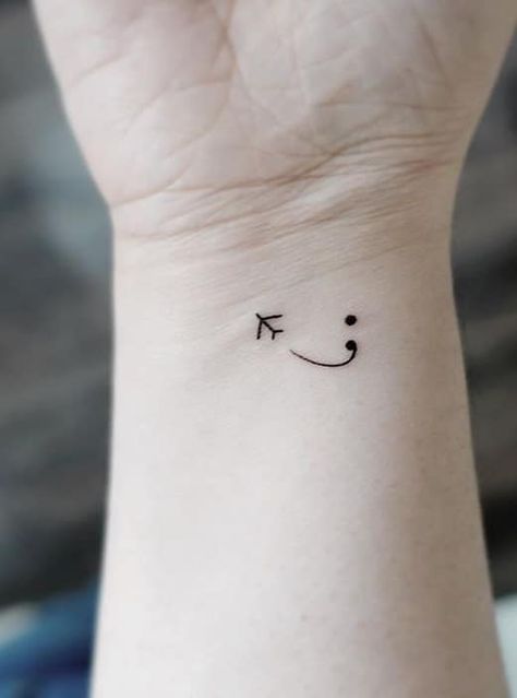 Small Tattoos Explained: Price, Artists & Placement Air Plane Tattoo Ideas, Cute Pretty Tattoos, Disney Semicolon Tattoo, Cute Small Tattoos For Women Simple, Tattoo For Two People, Aesthetic Tatoos Small, Small Tattoos Semicolon, Small Tattoo Ideas Music, Small Tattoos For Fingers