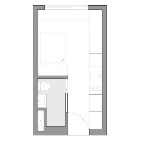 Small Apartment Floor Plans, Micro House Plans, Micro Apartments, Small Apartment Layout, Small Apartment Plans, Studio Layout, Pod House, Student Apartment, Micro Apartment