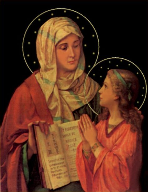 by-grace-of-god: St. Anne and St. Joachim -... - The Light of Faith Virgin Mary Picture, Saint Joachim, Blessed Mother Statue, Lady Madonna, Vintage Holy Cards, Saint Ann, Mother Images, Ancient Paintings, Mama Mary