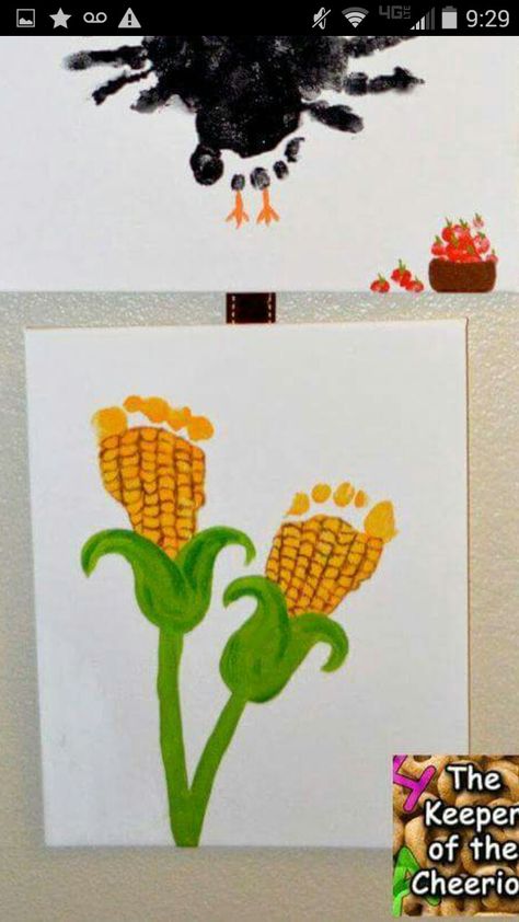 Harvest Crafts, Preschool Crafts Fall, Farm Animal Crafts, November Crafts, October Crafts, Fall Arts And Crafts, Baby Art Projects, Footprint Crafts, Toddler Art Projects