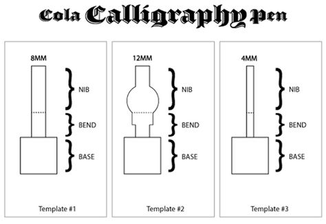 How To Make A Cola Calligraphy Pen + FREE Downloadable Template | Made by Edgar Diy Calligraphy Pen, How To Make Calligraphy Pen, Caligraphy Pen, Calligraphy Writing Styles, Calligraphy Fonts Alphabet, Diy Calligraphy, Tattoo Lettering Styles, Calligraphy Nibs, Pen Diy